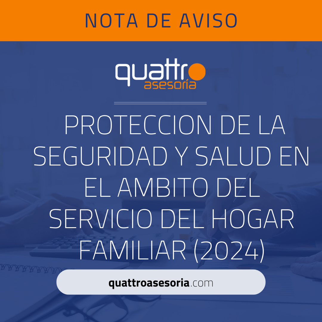 NOTA DE AVISO – Protección de la Seguridad y Salud en el ámbito del servicio del hogar familiar